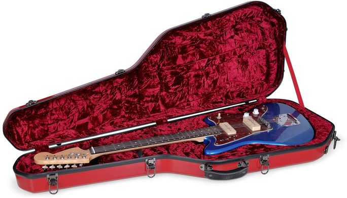 Кейс Crossrock Fiberglass Red для гітари Fender