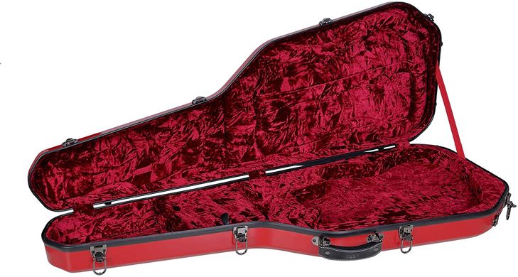 Кейс Crossrock Fiberglass Red для гитары Fender